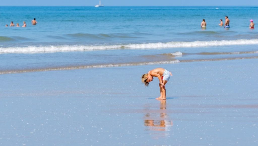 Acceso a Playa Central desde el aparcamiento, Isla Cristina