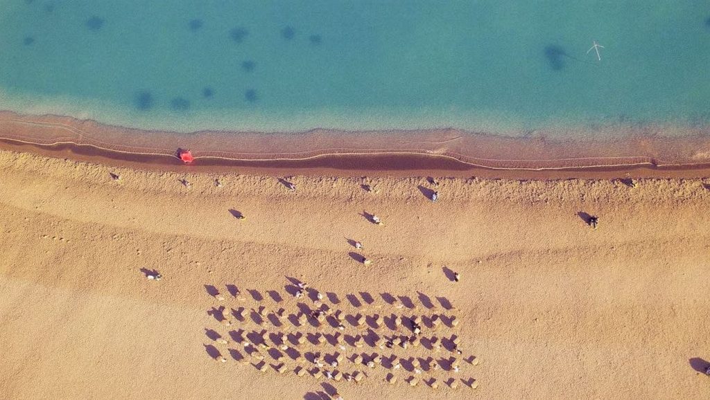 Panorámica completa de Playa Central, playa de Isla Cristina