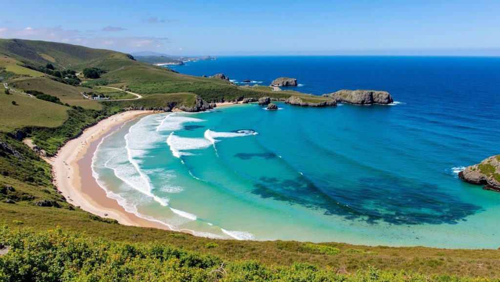 Entorno natural de Playa Cristal en Asturias
