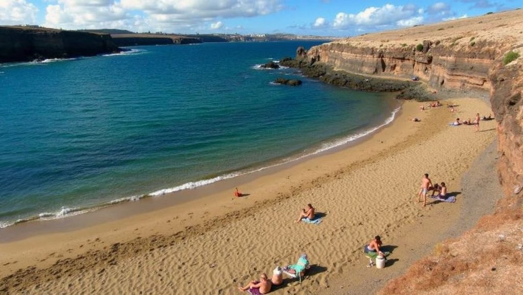 Entorno natural de Playa de Agua Dulce en Gran Canaria