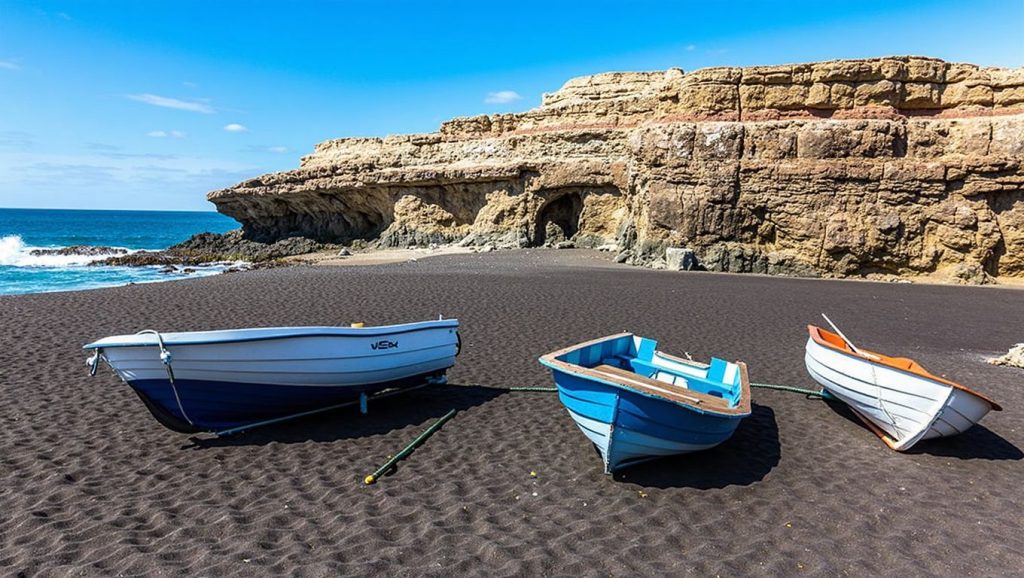 Arena volcánica de Playa de Ajuy, Pájara (Fuerteventura)