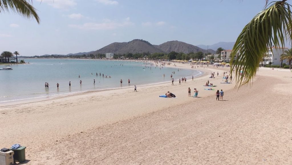 Playa de Playa de Alcúdia, Alcúdia, costa de Mallorca