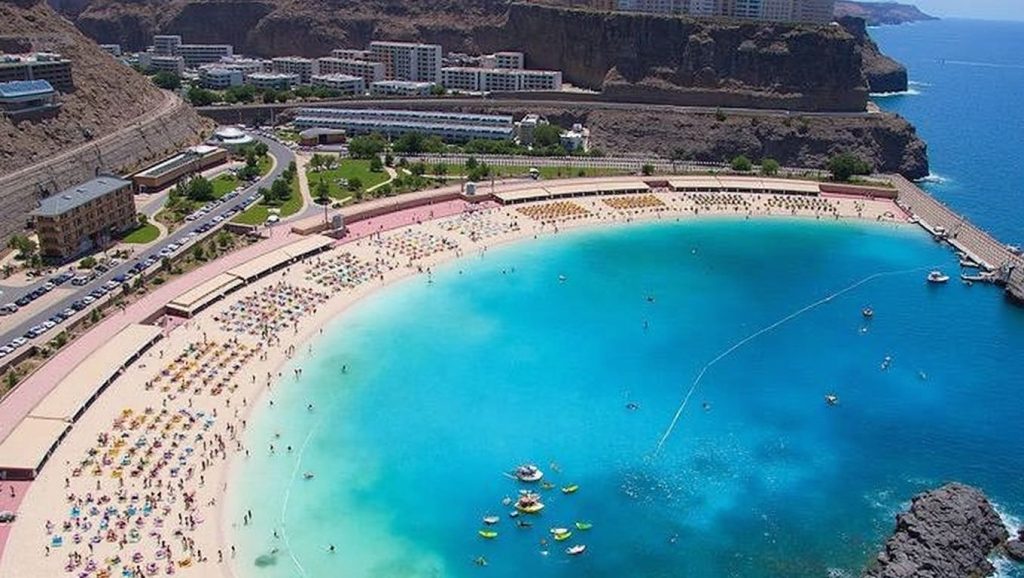 Arena volcánica de Playa de Amadores, Mogán (Gran Canaria)