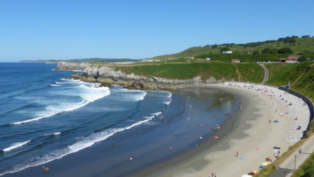 Panorámica de Playa de Arnao, Asturias
