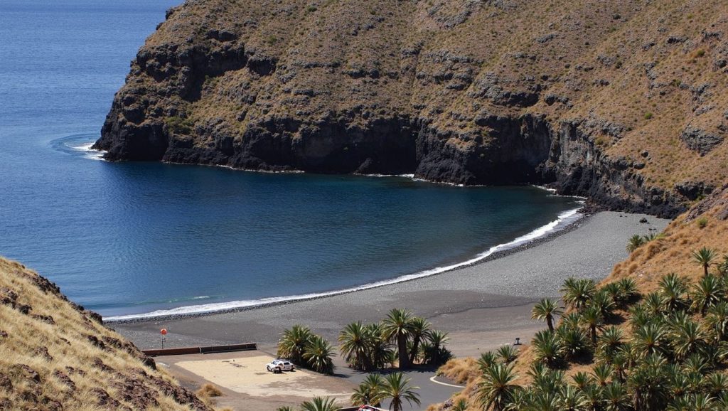 Panorámica de Playa de Ávalo, La Gomera