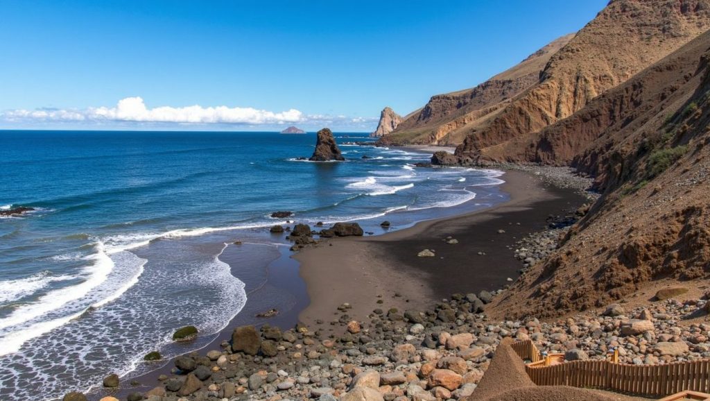 Arena volcánica de Playa de Benijo, El Rosario (Tenerife)