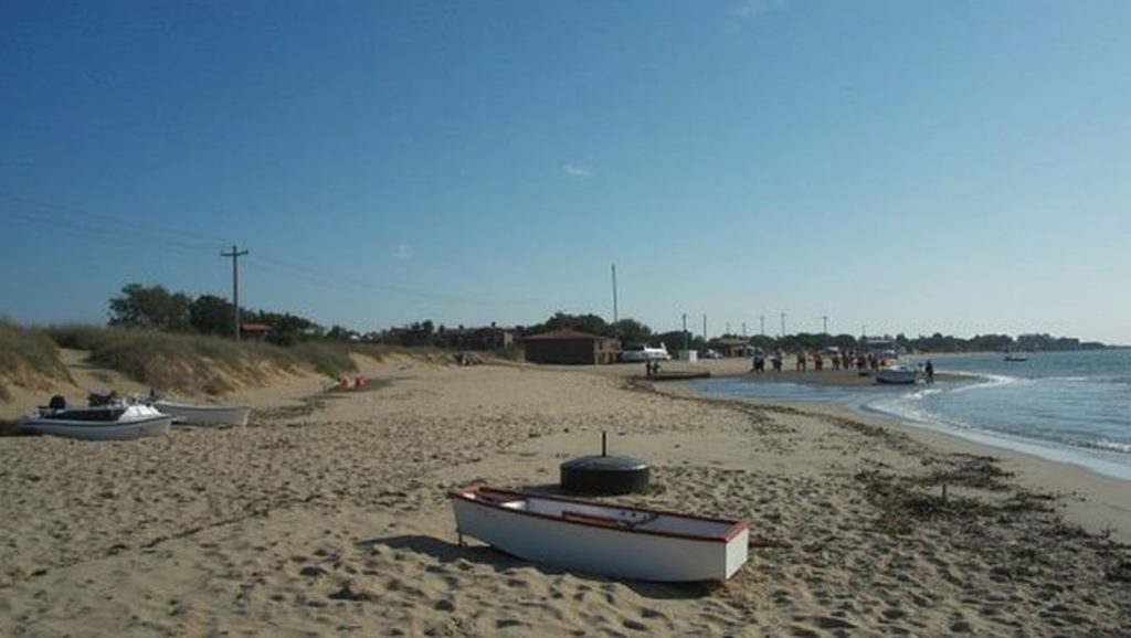 Playa Bonanza desde la arena, Sanlúcar de Barrameda, Cádiz