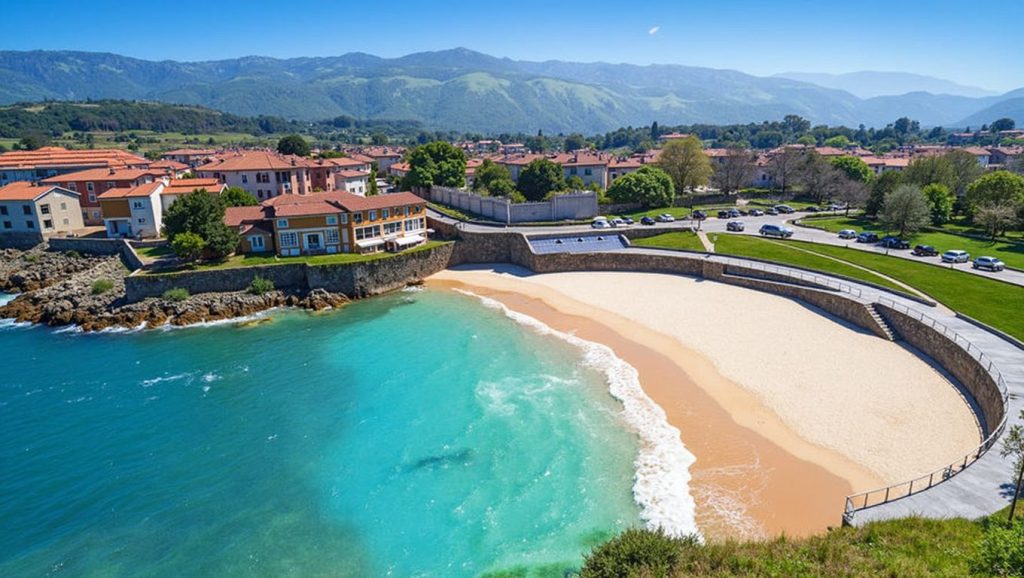 Panorámica de Playa de Bretones, Asturias