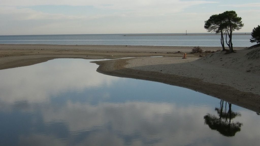 Panorámica completa de Playa de Caño de la Culata, playa de Cartaya
