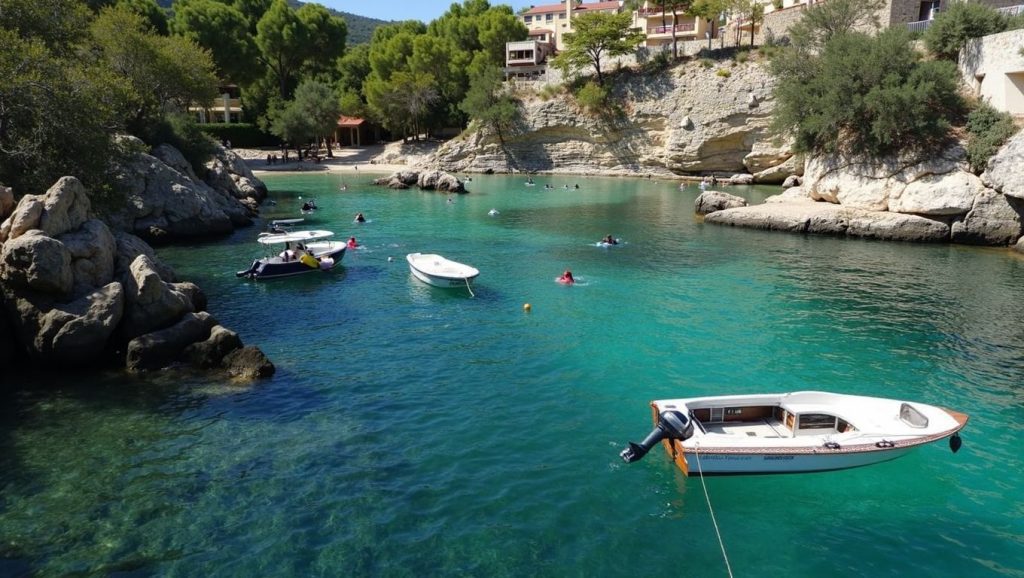 Horizonte desde Playa de Camp de Mar, Andratx, Mallorca