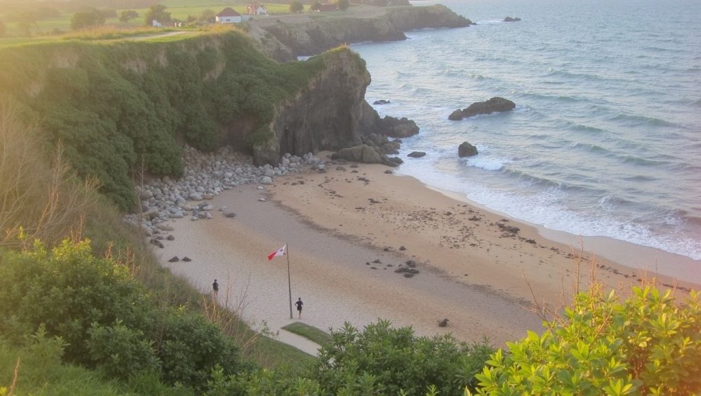 Panorámica de Playa de Carranques, Asturias