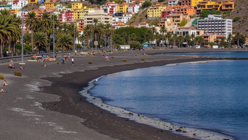 Panorámica de Playa de Cascante, La Gomera