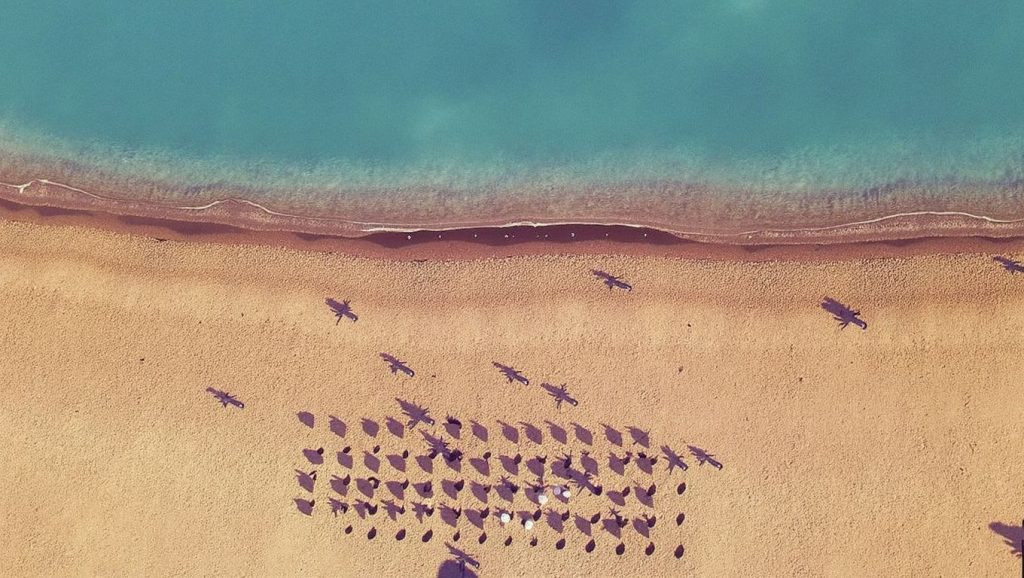 Amplio horizonte marino en Playa de Castilla, Almonte