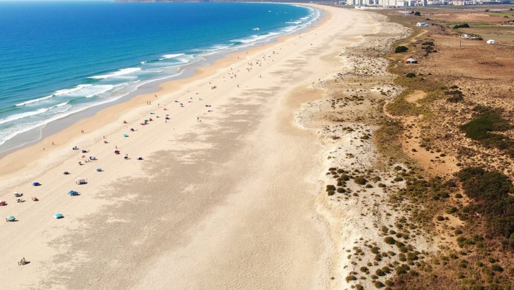 Línea de costa en Playa de Castilnovo, Conil de la Frontera