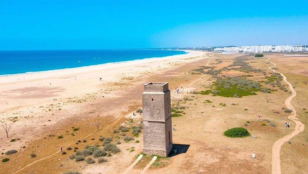 Textura de arena en Castilnovo, Conil de la Frontera, Cádiz