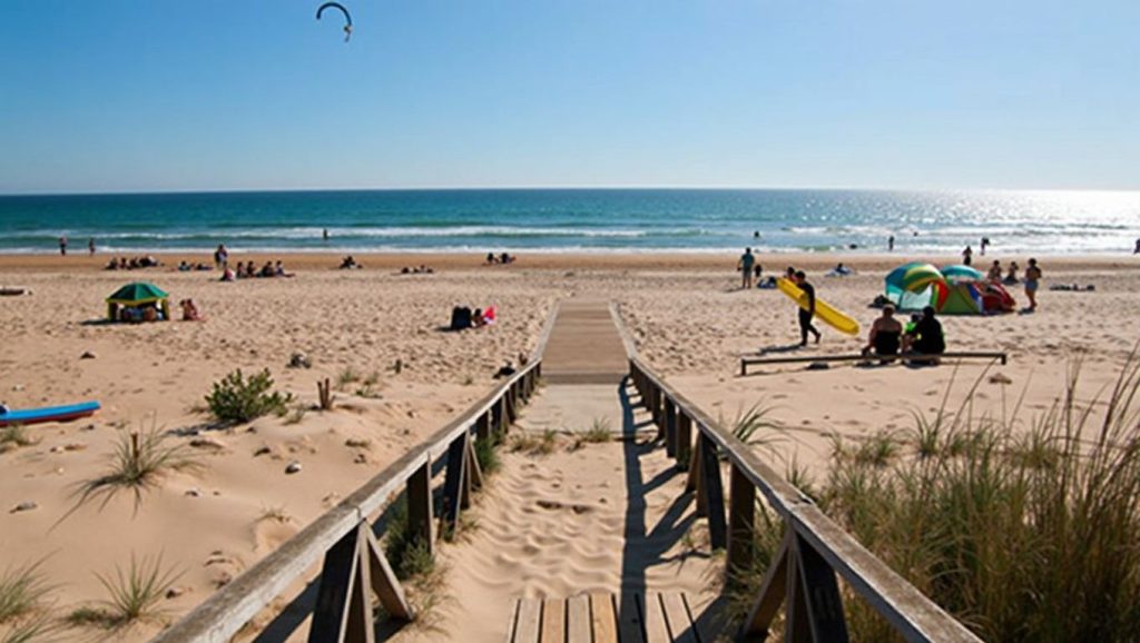 Panorámica completa de Playa de Castilnovo, playa de Conil de la Frontera