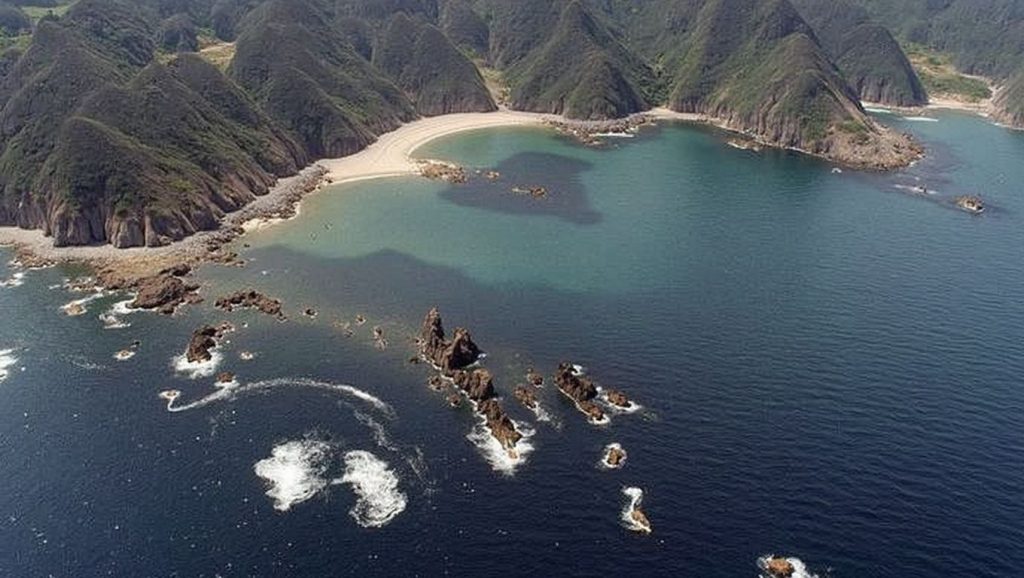 Panorámica de Playa de Cazonera, Asturias