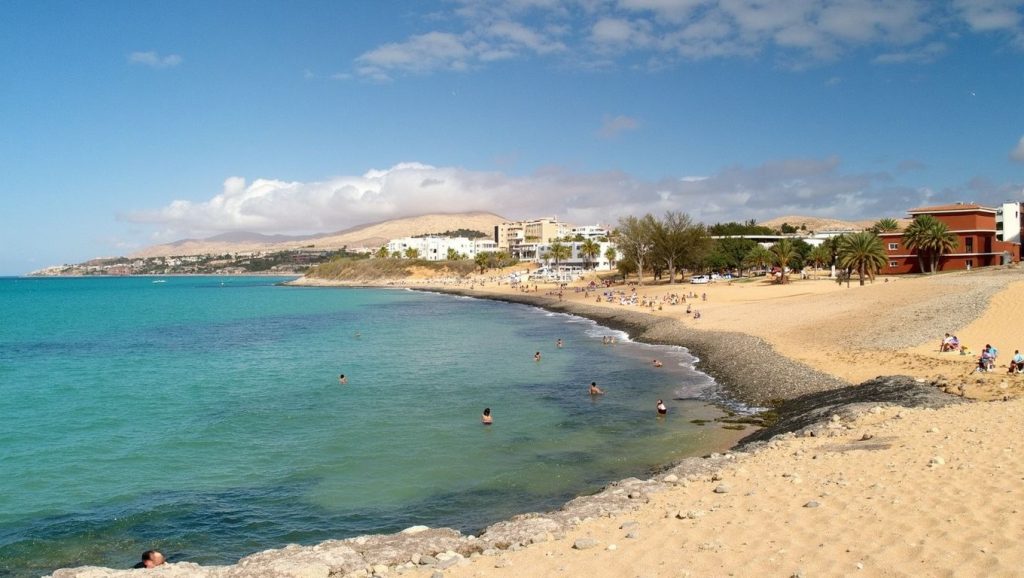 Aguas de Playa de Costa Calma en Pájara (Fuerteventura)