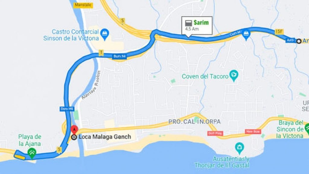 Arena fina en El Cable, Marbella, Málaga