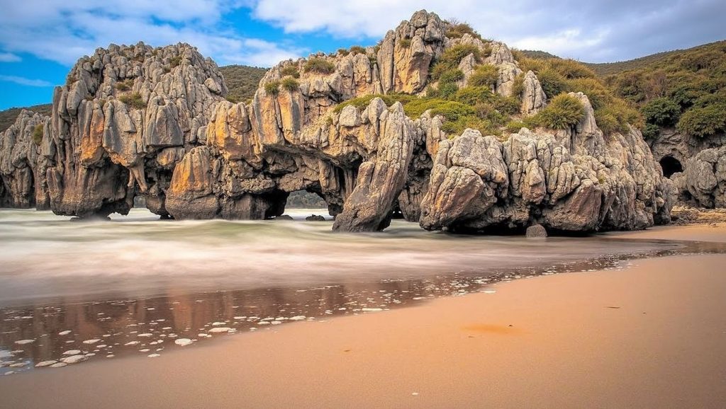 Entorno natural de Playa de El Dique en Asturias