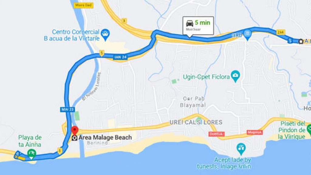 Vista de Playa de El Lido desde la orilla, Torremolinos