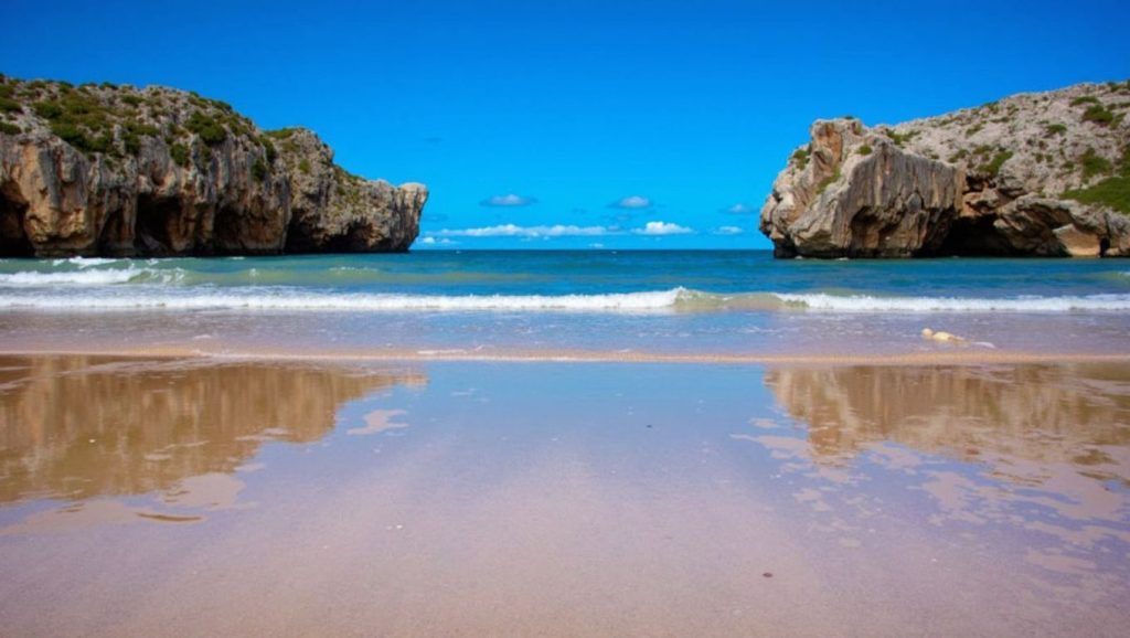 Panorámica de Playa de El Puerto, Asturias