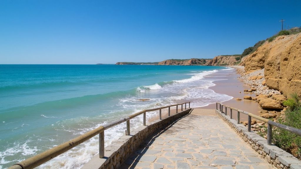 Amplio horizonte marino en Playa de Fuente del Gallo, Conil de la Frontera