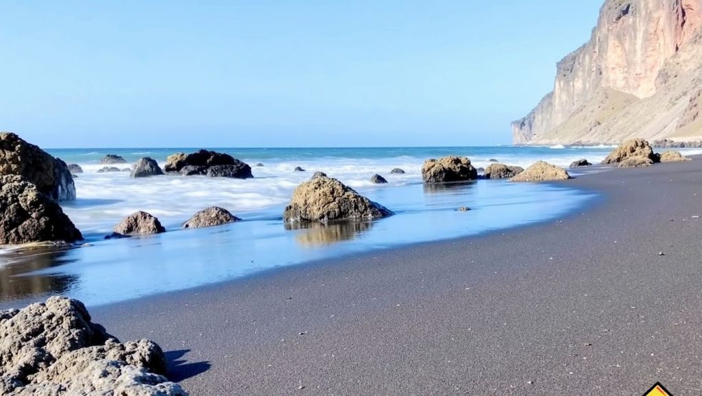 Arena volcánica de Playa de Guariñén, Valle Gran Rey (La Gomera)