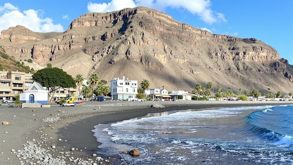 Panorámica de Playa de Heredia, La Gomera