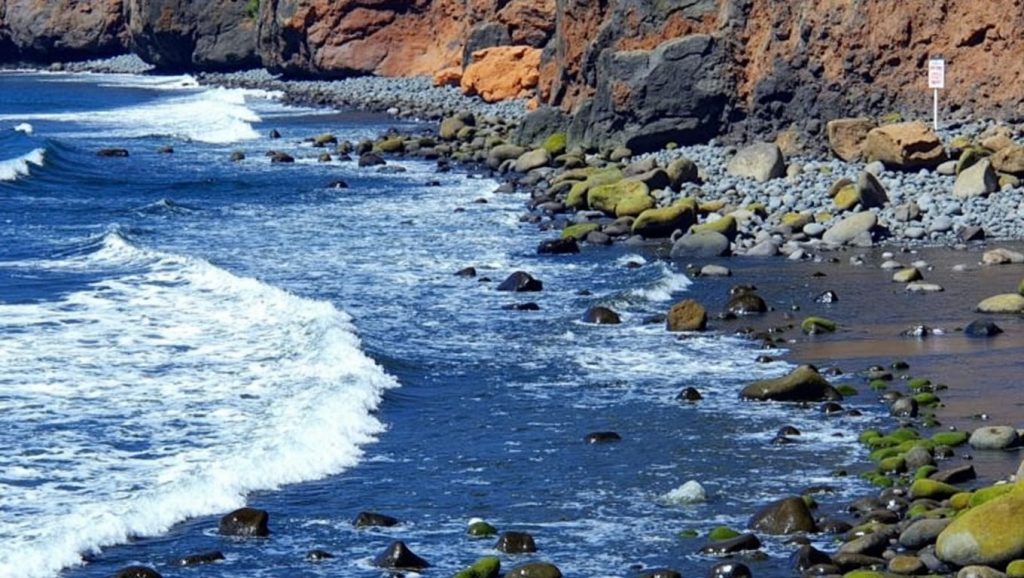 Arena volcánica de Playa de Igueste, El Rosario (Tenerife)