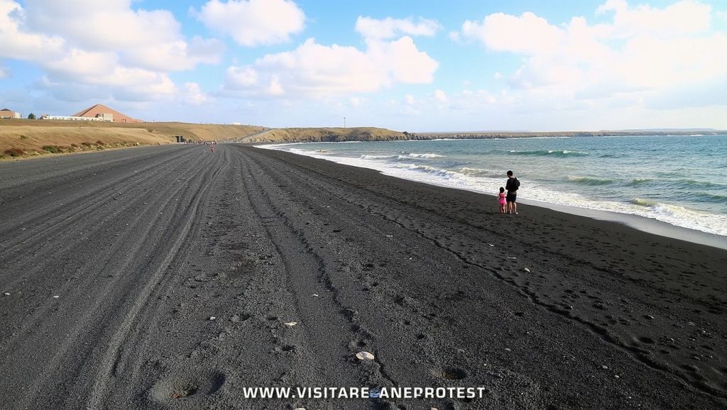 Arena volcánica de Playa de Janubio, Yaiza (Lanzarote)