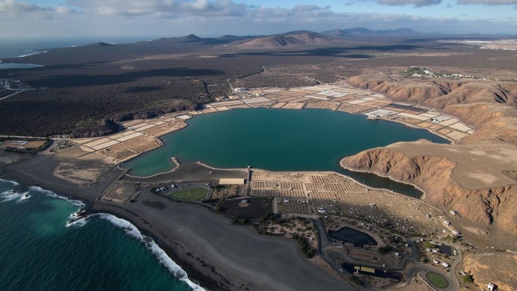 Aguas de Playa de Janubio en Yaiza (Lanzarote)