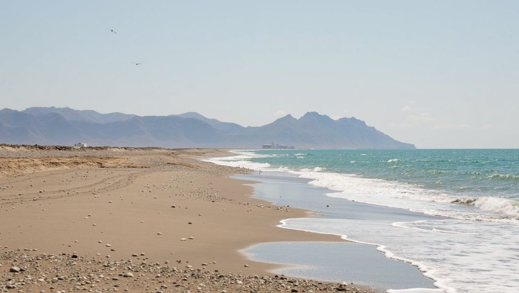 Vista del litoral en Playa de La Almadrabilla, Almería