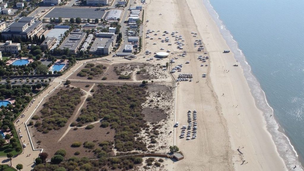 Vista de Playa de La Antilla desde la orilla, Lepe