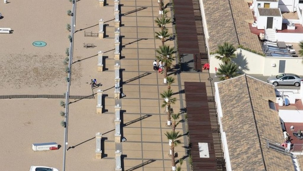 Vista del litoral en Playa de La Antilla, Lepe
