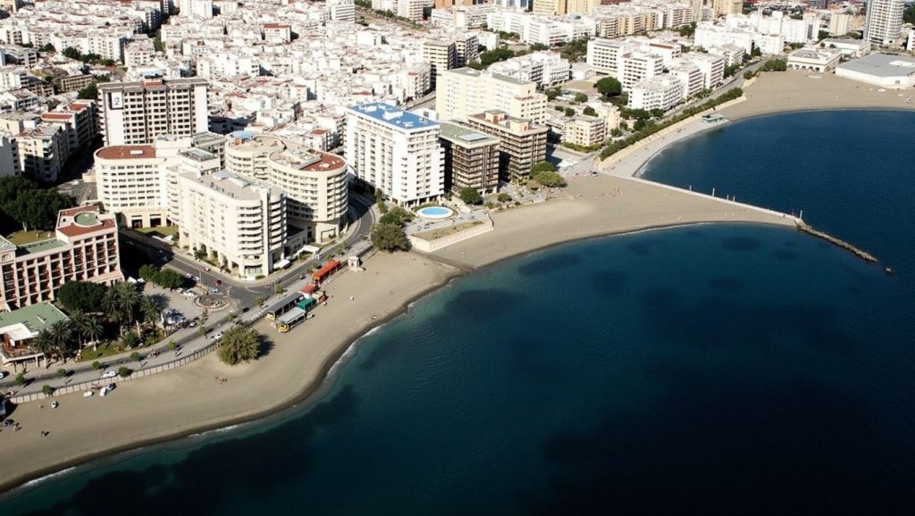 Vista de Playa de La Bajadilla en Marbella, Málaga