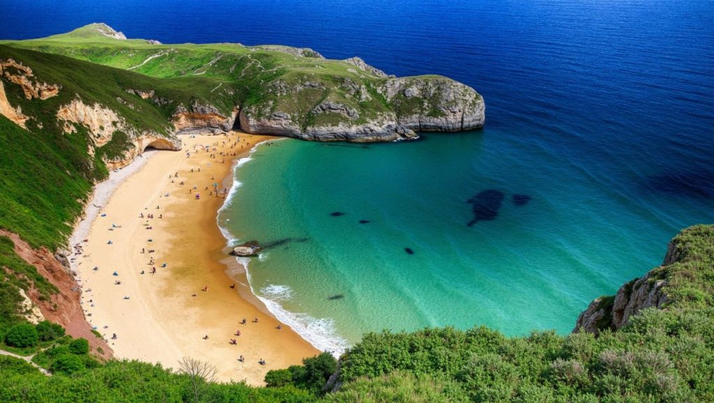 Ría y costa de Playa de La Ballota en Asturias, Asturias