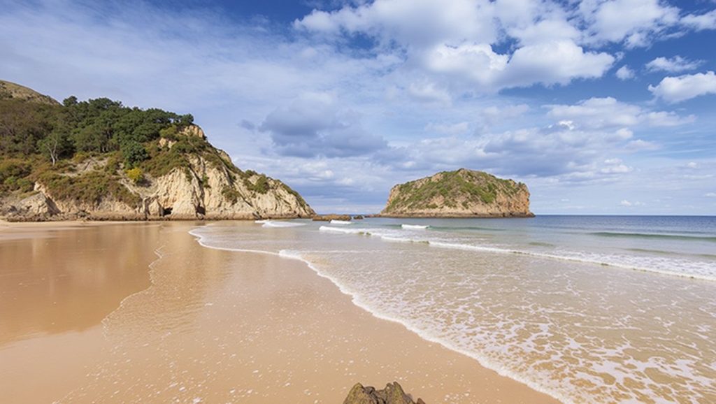 Panorámica de Playa de la Barca, Asturias