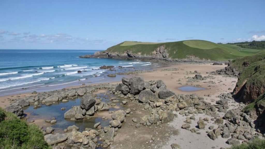 Entorno natural de Playa de La Beciella en Asturias