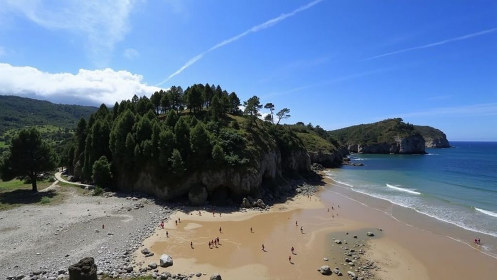 Panorámica de Playa de la Cabaña, Asturias