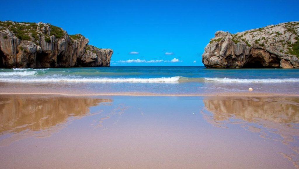 Entorno natural de Playa de la Cabaña en Asturias