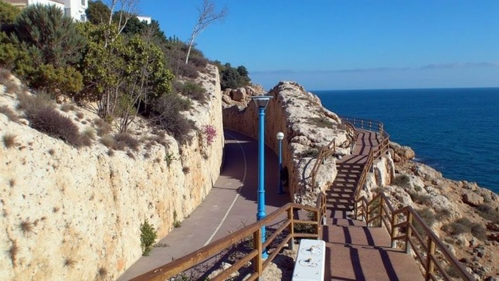 Playa La Cala de Rincón desde la arena, Rincón de la Victoria, Málaga