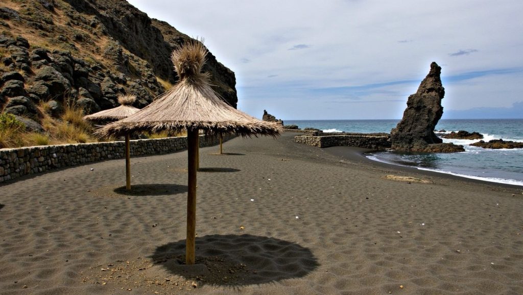 Panorámica de Playa de la Caleta de Hermigua, La Gomera
