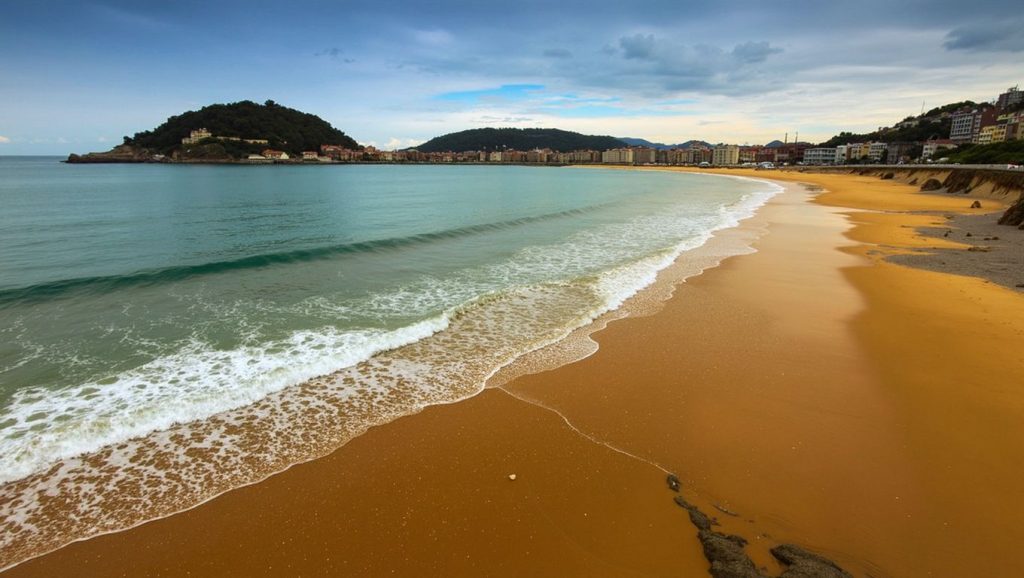 Vista amplia de Playa de la Concha en Algeciras, Cádiz