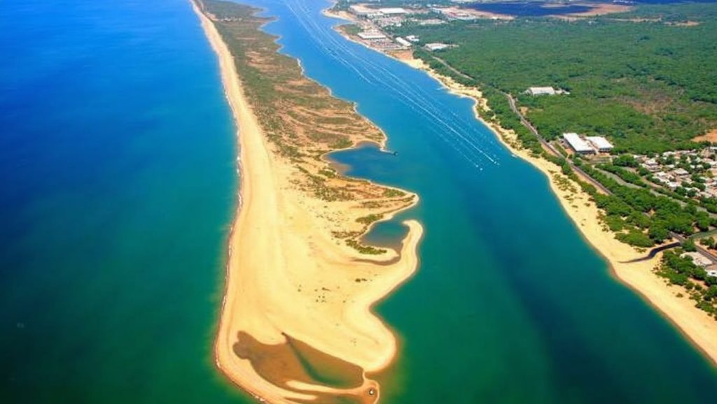 Agua y arena en Playa de la Flecha del Rompido (lado Cartaya), Cartaya