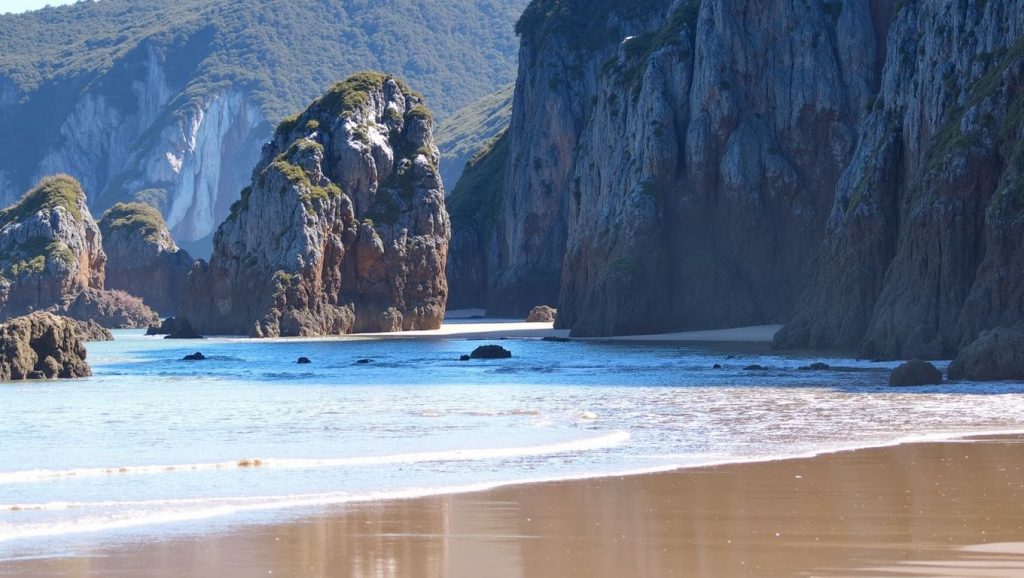 Aguas de Playa de la Franca en Ribadedeva (Asturias)