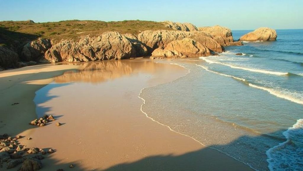 Panorámica de Playa de La Güelga, Asturias