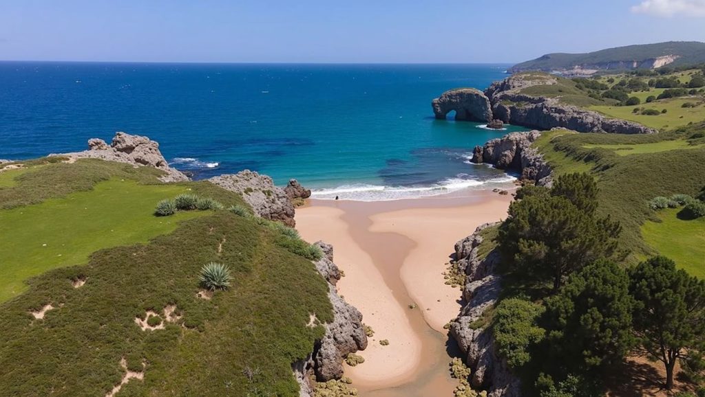 Aguas de Playa de La Güelga en Asturias (Asturias)