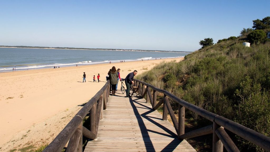 Arena y mar en Playa de la Jara, Sanlúcar de Barrameda, Cádiz