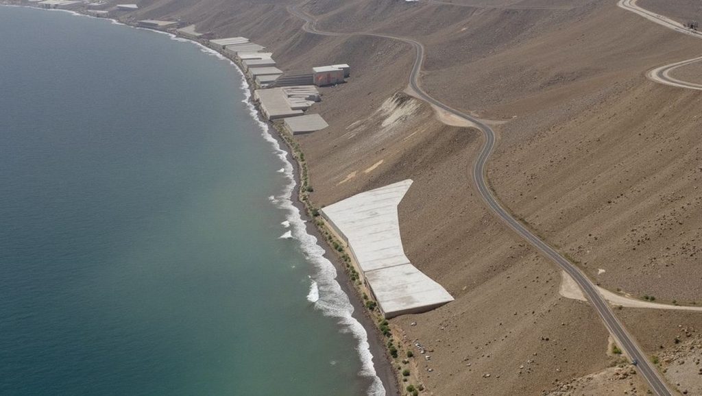 Oleaje en la orilla de Playa de La Juana, costa de Adra